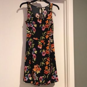 Urban Outfitters black floral skater dress.
